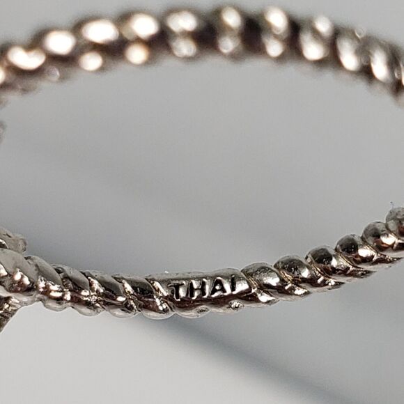 Amethyst Teardrop Faceted Sterling Silver 925 Signed FAS Ring Size 7 - Picture 14 of 16